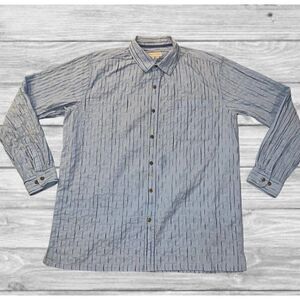 Territory Ahead Shirt Men’s Size XL Blue Cotton Button Casual Stripe